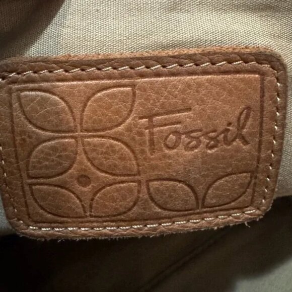 FOSSIL Maddox Shoulder/Cross Body Bag - Canvas/Leather - Neutral Boho Floral - Picture 2 of 10